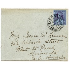 1887 2½d "Jubilee" on cover Inverness to West St Paul, Minnesota, U.S.A. 