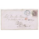 Gibraltar, Great Britain 6d lilac issue, with blue ink "A26"  addressed to Elgin, Scotland. 