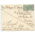 Gibraltar 1891 cover with 2 x 5c  on a "Soldiers Letter"  to Aberdeen, Scotland.
