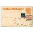 Mashonaland 1897 p/card with ½d+1d  from Kopje/ Salisbury to Inverness, Scotland.