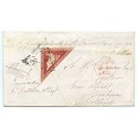 Cape of Good Hope 1860 "Soldiers Letter" with 1d Cape Triangular  to Stonehaven.