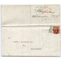 1857 "Double" Scots Local cover from Edinburgh to Glenfintaig and returned.