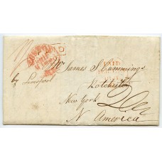 1841 cover from Kirkwall, Orkney Islands, addressed to New York, U.S.A.