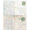 1910/11 postcards with EVII ½ds with Balfour, Orkney Islands circular datestamps.