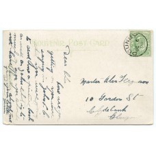 1908 postcard with EVII ½d with Dounby, Orkney Islands circular datestamp.