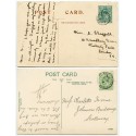 1903/09 postcards with EVII ½ds with Scalloway and Scalloway-Shetland c.d.s.