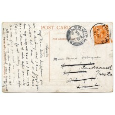 1921 postcard with KGV 2d with Tresta, Shetland Islands circular datrestamp.