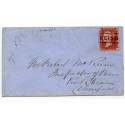 1859 cover with 1d rose-red tied by the "Keiss" Type VIII Scots Local handstamp.