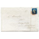 1840 2d blue pl.2 GB on cover with SUPERB London orange-red Maltese cross