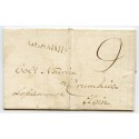 1804 entire to Lossiemouth Elgin, rated “9” m/s +str-line “Glammis” h/s