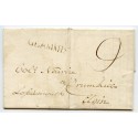 1804 entire to Lossiemouth Elgin, rated “9” m/s +str-line “Glammis” h/s
