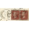 1855 cover 1d red-brown CASTLE STREET  local + WOLVERHAMPTON spoon